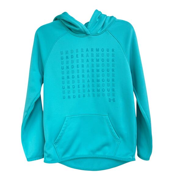Under Armour Youth Girls Medium Hoodie Loose Fit Long Sleeve Pocket Fleece Lined - Picture 1 of 6